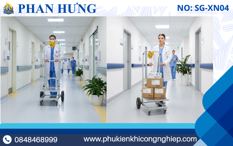 Xe Nâng Hàng Mini Nhỏ Gọn - Tời Tay 100kg-300kg (4)