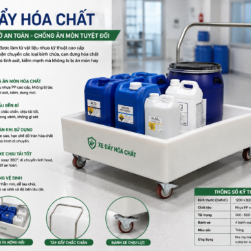Xe Đẩy Hóa Chất Công Nghiệp PP  SGXD-PP01  Kháng Hóa Chất